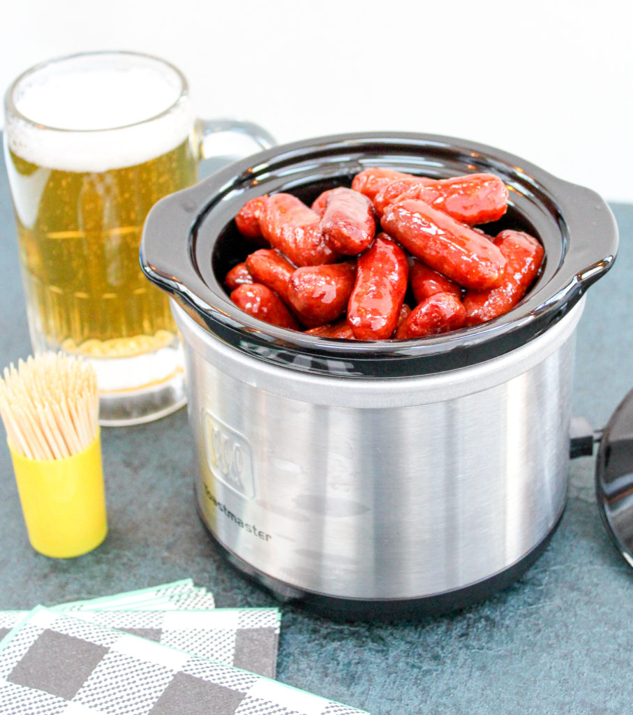 little smokie sausages in a slow cooker