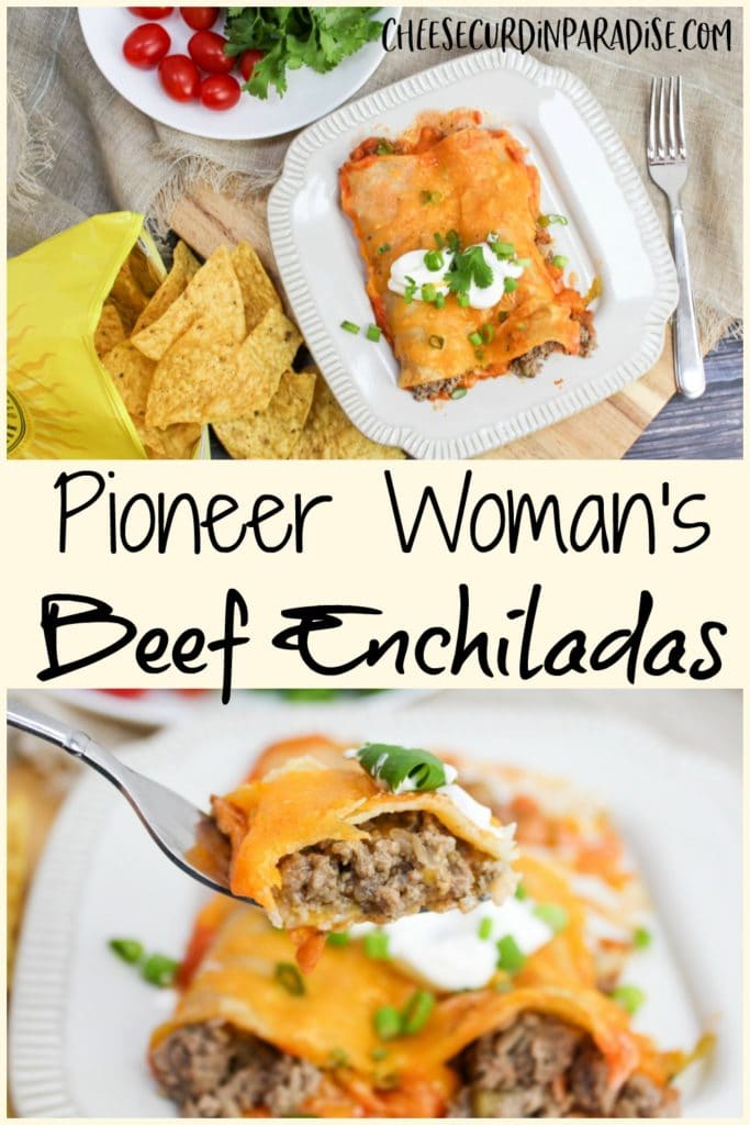 enchiladas on a plate with fork