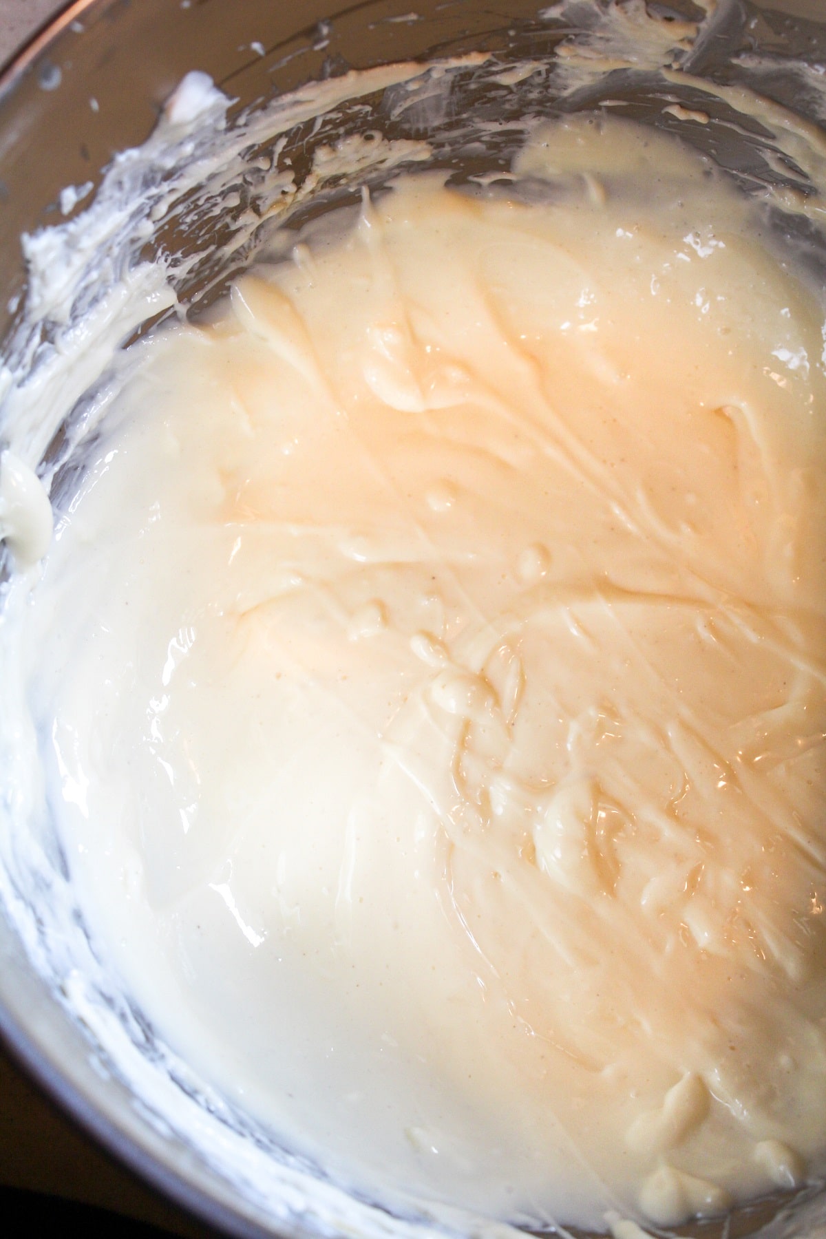 uncooked cheesecake batter