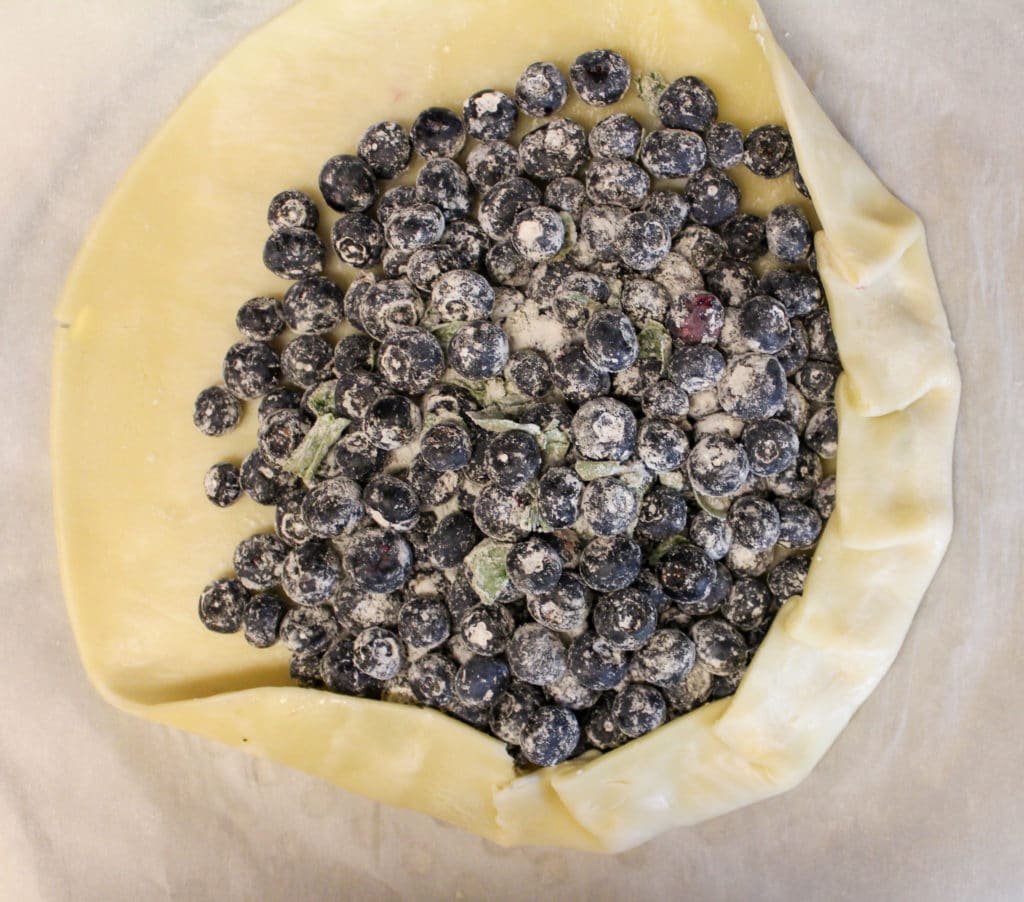 blueberry galette process photos