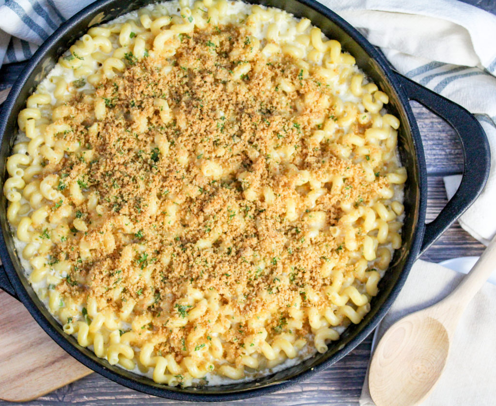 Mac and Cheese in a skillet