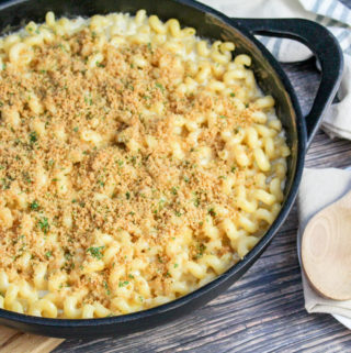 Mac and Cheese in a skillet