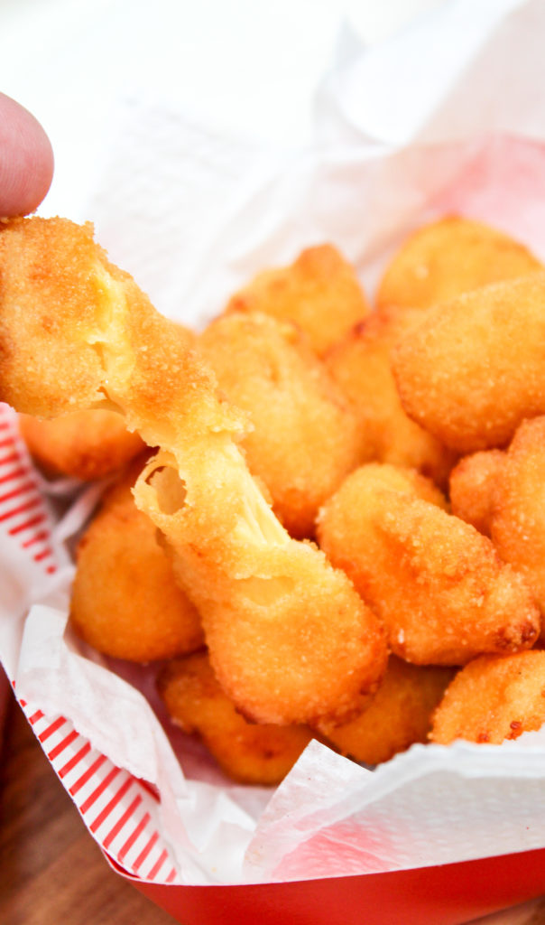 cheese curd in a basket
