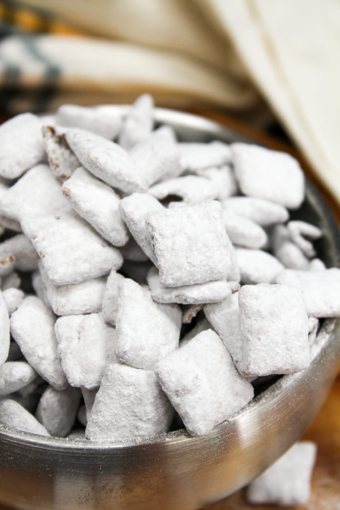 puppy chow in a bowl