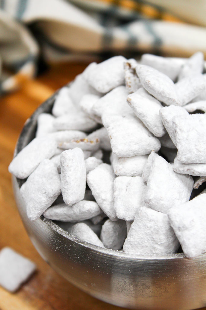 puppy chow in a bowl