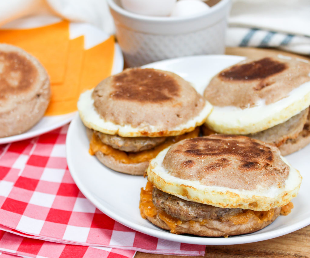breakfast sandwiches on a plate