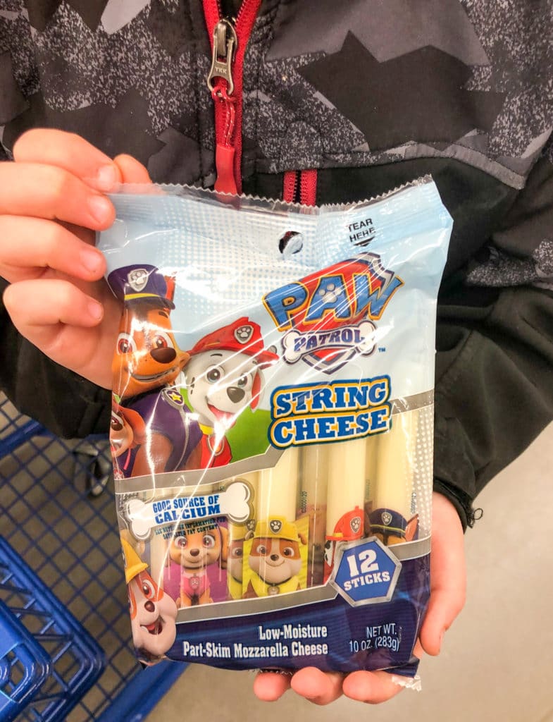 string cheese at the store
