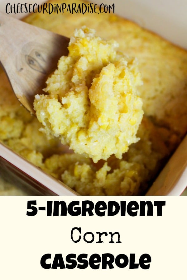 corn casserole scooped from a dish