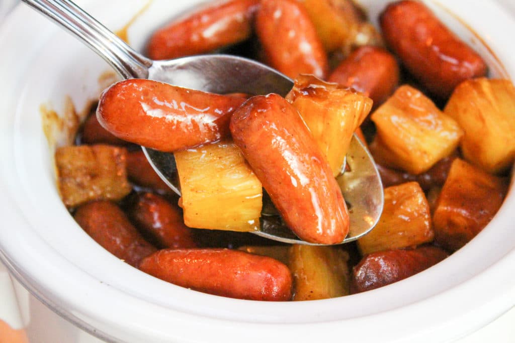 smoked sausage in a slow cooker