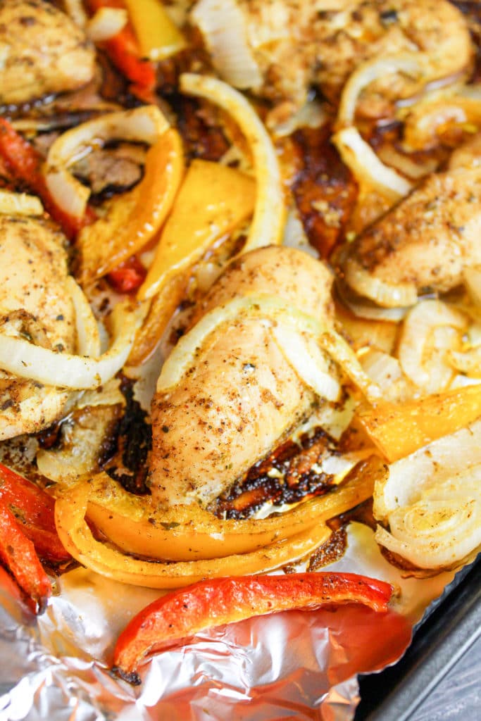 chicken on a sheet pan