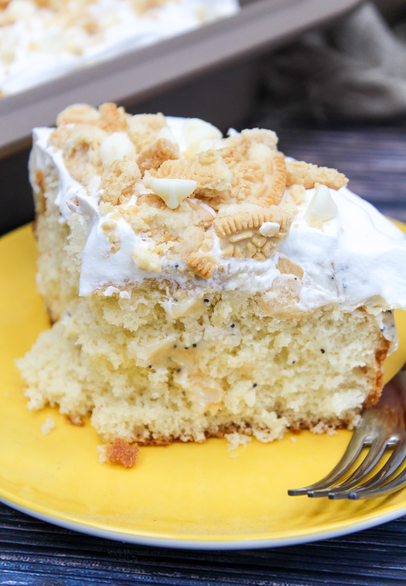 Lemon Poppy Seed Poke Cake