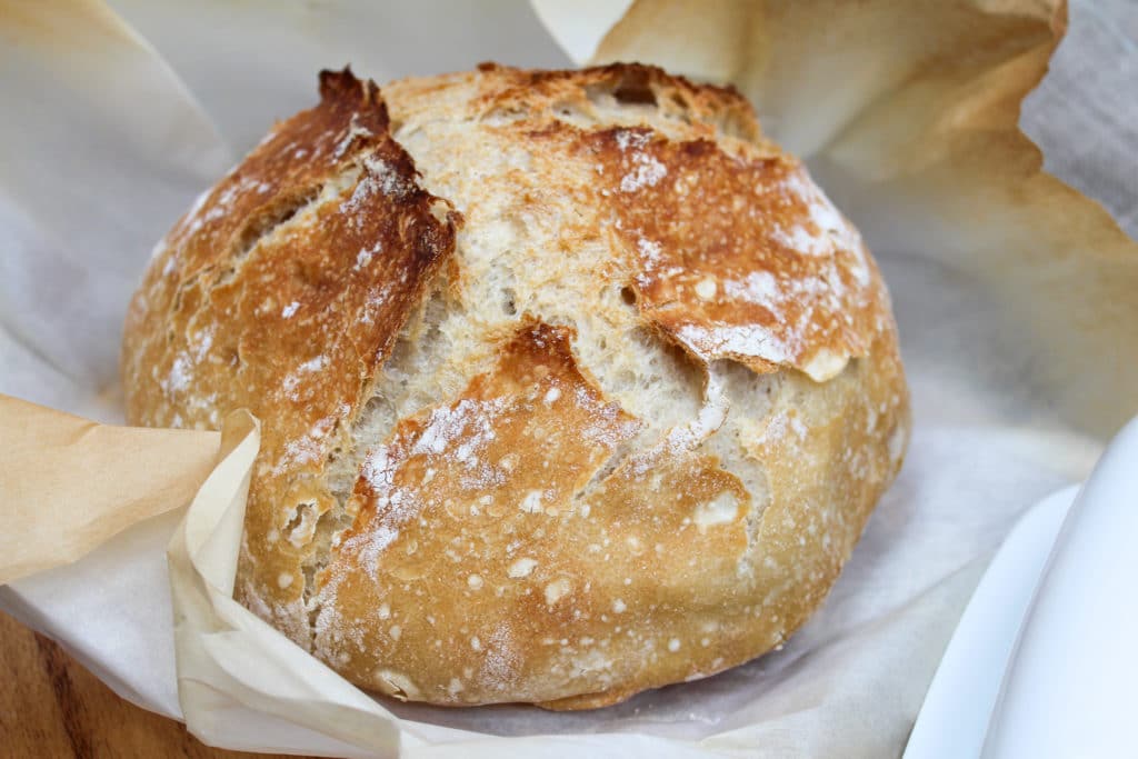 close up of crusty bread