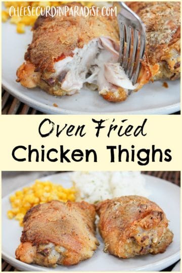 Oven Fried Chicken Thighs (Super Crispy and Easy)