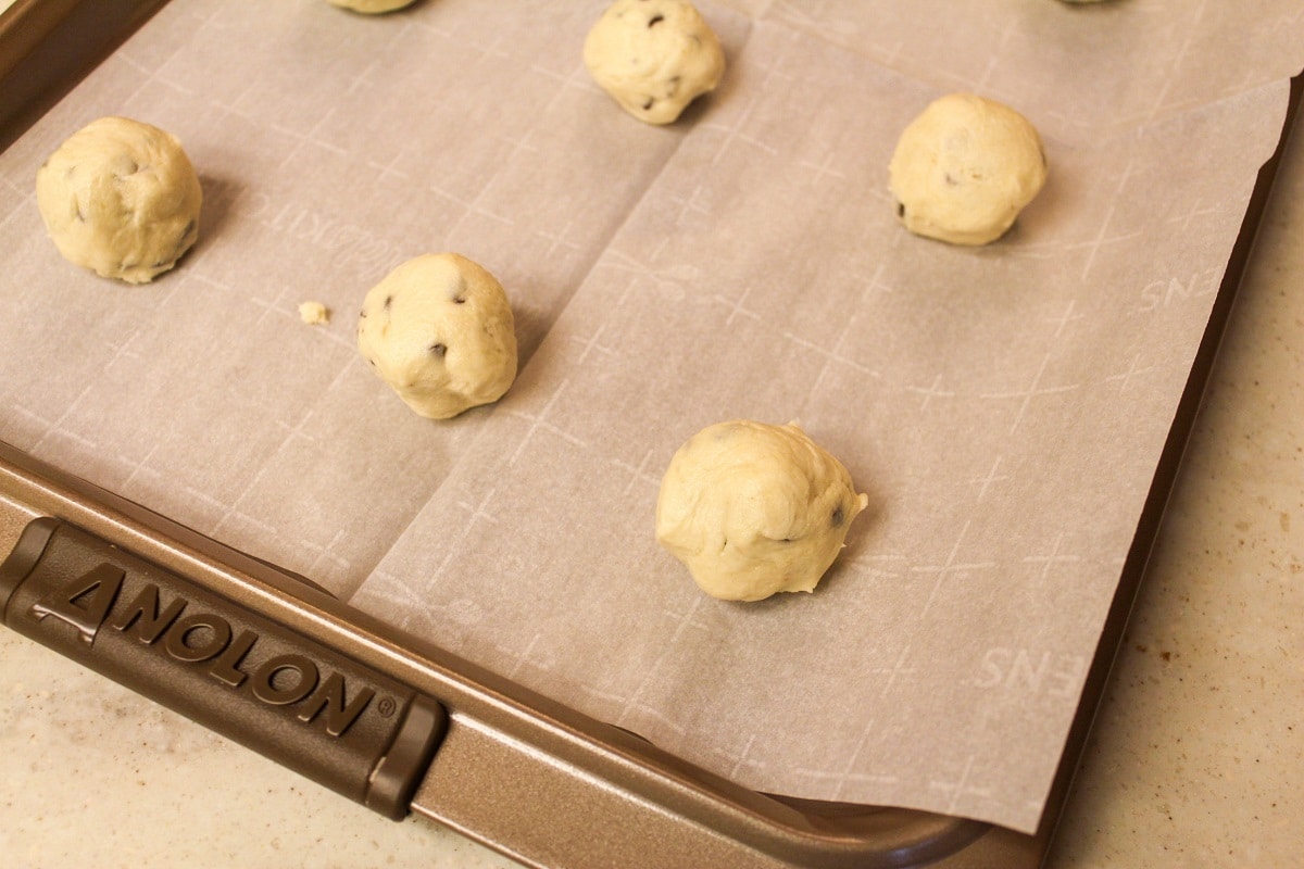 cookies on a sheet