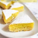 lemon bars on a plate