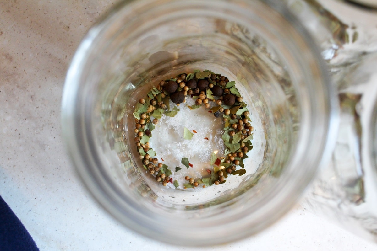 pickling seasoning in jar