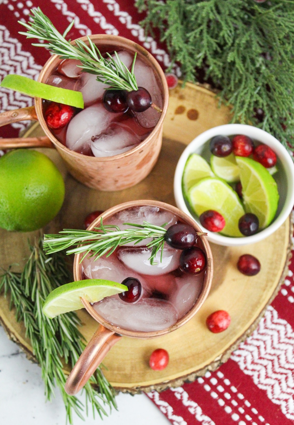 cranberry moscow mule overhead