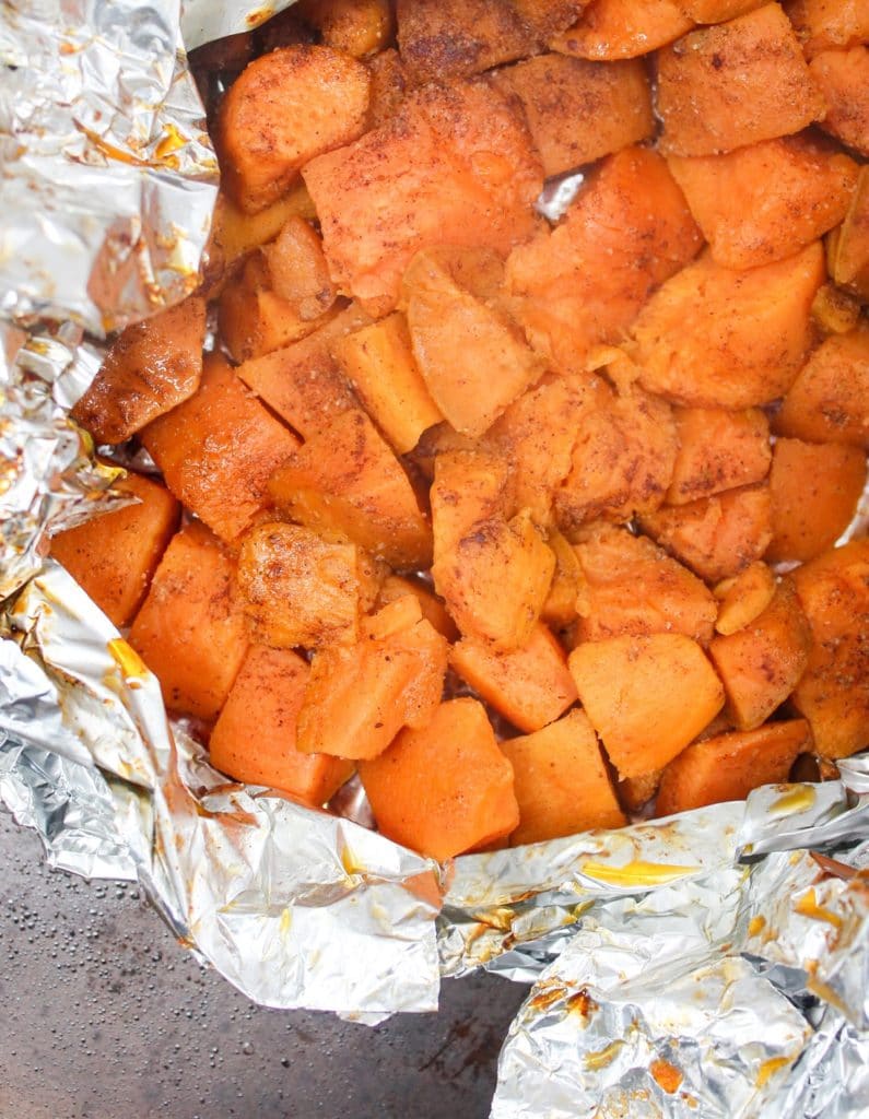 Grilled Sweet Potatoes In Foil - Cheese Curd In Paradise