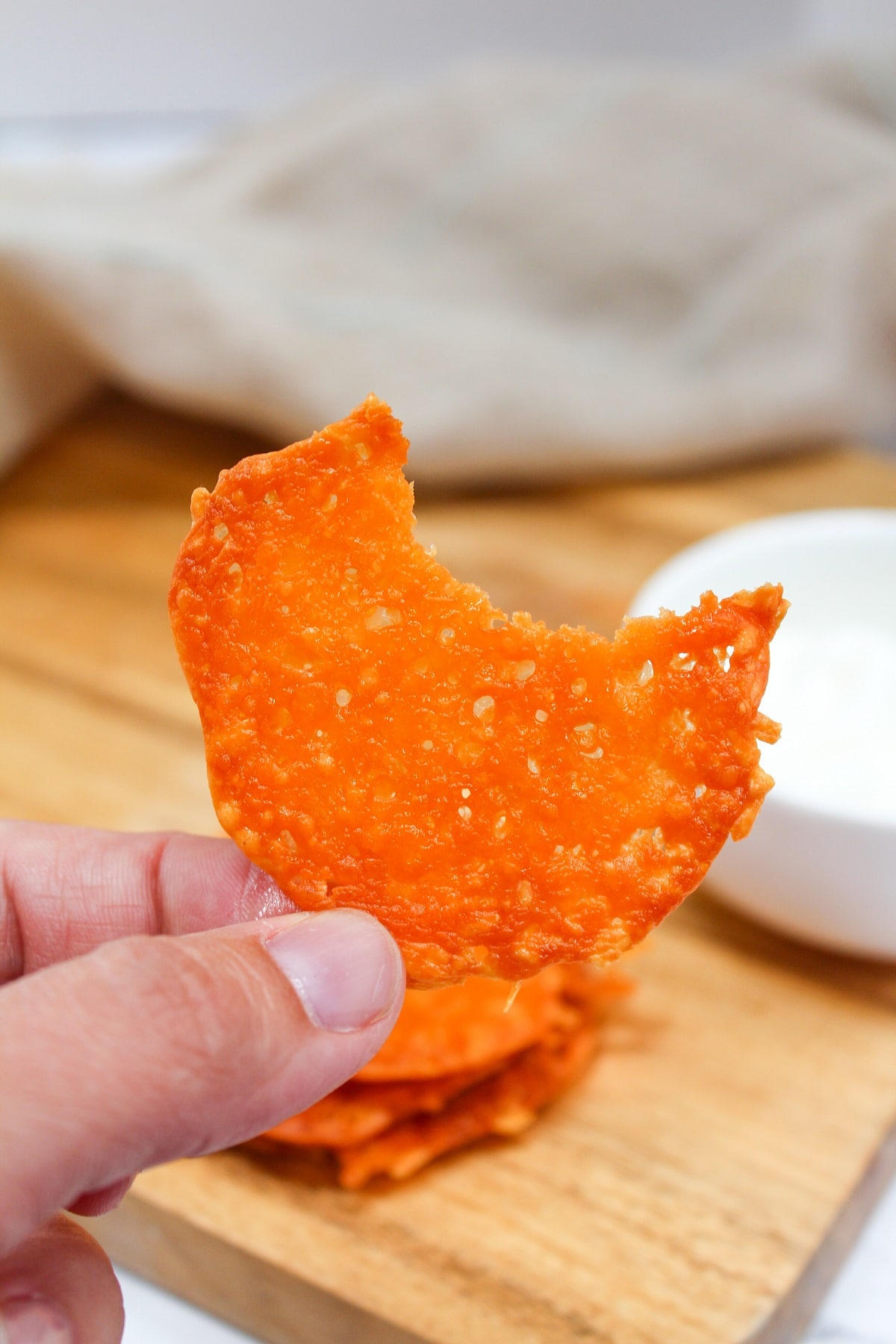 cheddar cheese crisp with bite take