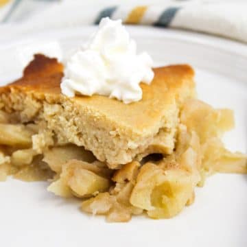 Swedish apple pie on a plate