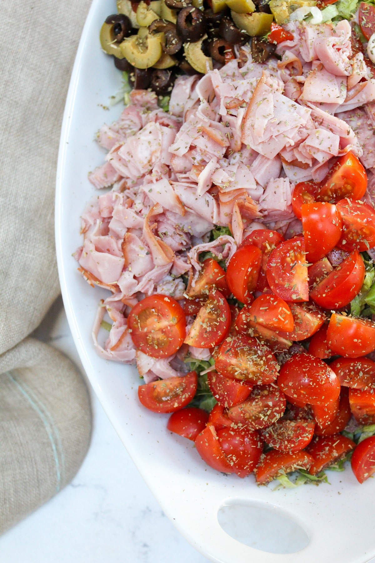 ham and tomatoes.